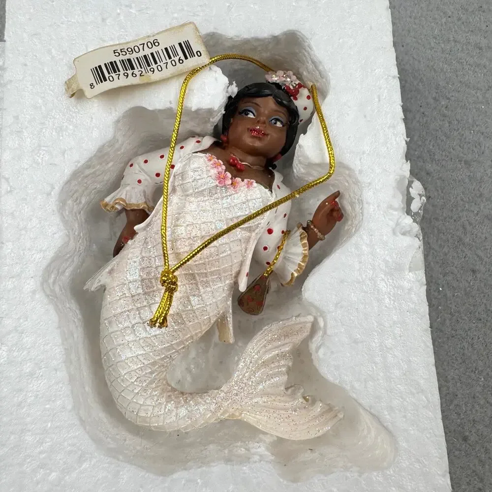 December Diamonds Cherry Blossom Mermaid Ornament 2009 #55-90706 Retired w/Box